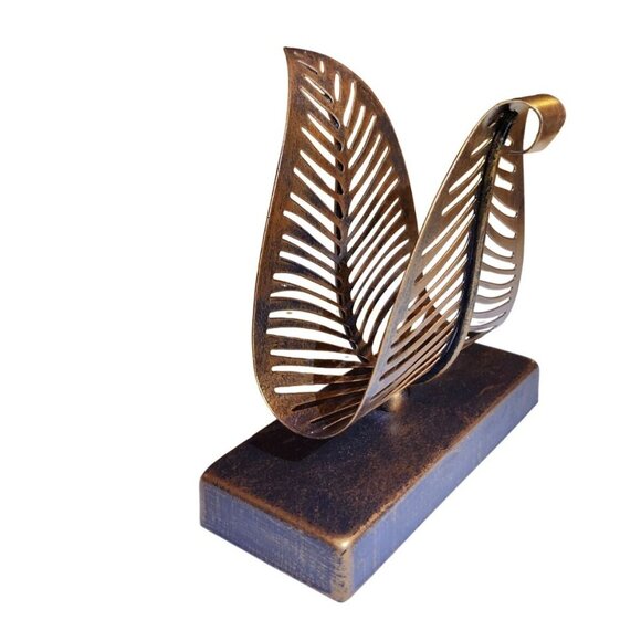 Vintage-Style Kitchen Napkin Holder With Leaf Design - Picture 4 of 7